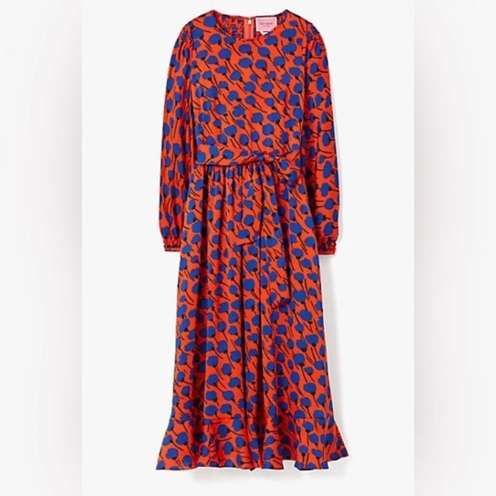 Kate spade poetic floral smocked dress size 4